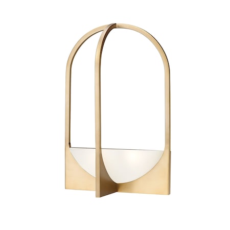 Z-Lite Devon Wall Sconce, 2-Light, 12 In.W x 6 In.L x 18 In.H, Modern Gold/Sand Blast 1947-2S-MGLD